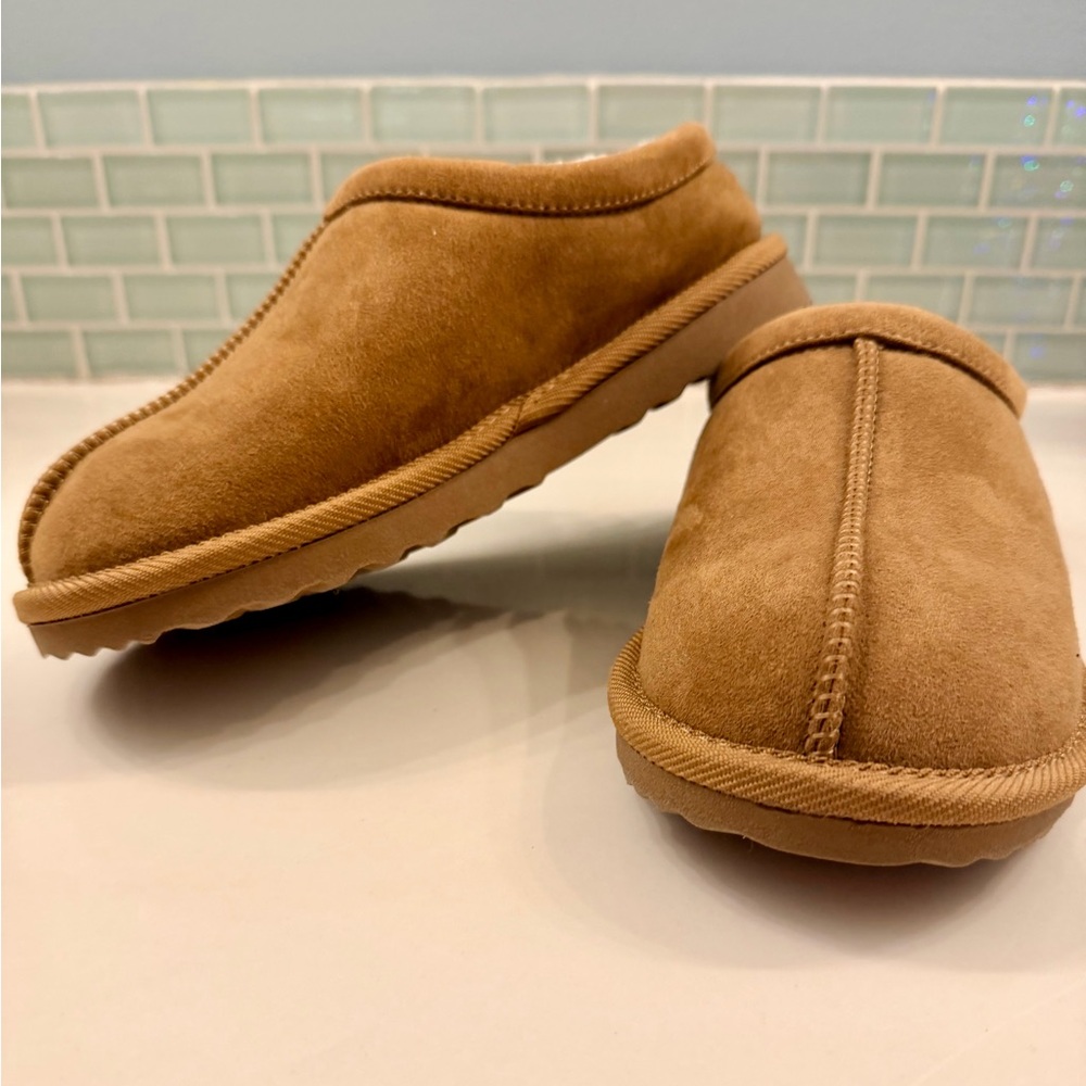 Cat & Jack Brown Kids Slippers - Size 2Y - Boys Girls - Indoor Outdoor - Picture 2 of 5